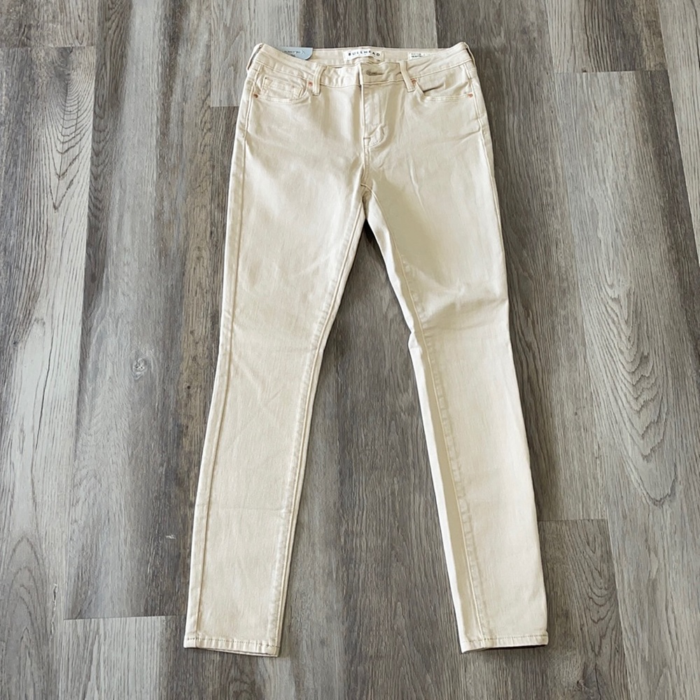 Bullhead Denim mid-rise skinny beige jeans size 26 NEW